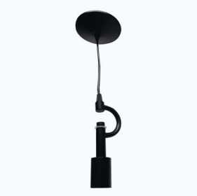 Satin Black Pendant Light Fixture For 3 Lights, Vintage Ceiling Hanging Light Fixture With Fabric Cord For Home Lightning (Color: Black)