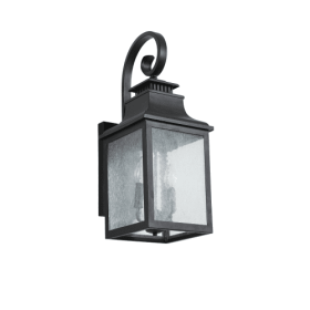 Large Outdoor Wall Light With Glass Supports Many Types Of Bulbs In 1 Pack Unavailable Platforms- Temu (Option: Black)
