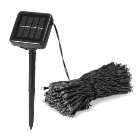 Solar String Lights LED Solar Power Fairy String Light 22M (Option: Black)